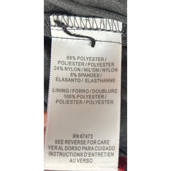 Taylor Sz 4 Floral Burnout Velvet Dress Tiered Black & Burgundy Oversized Goth - Picture 7 of 12